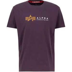 Alpha Industries Label Short Sleeve T-shirt Plum XS Men Alpha Industries Label Short Sleeve T-shirt Plum XS Men