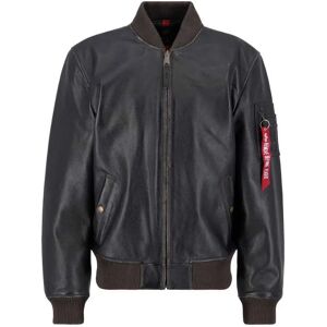 Alpha Industries Ma-1 Leather Lf Jacket Vintage Brown M Men Alpha Industries Ma-1 Leather Lf Jacket Vintage Brown M Men