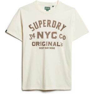 Superdry Embroidered Script Graphic Short Sleeve T-shirt Vintage Cream L Men Superdry Embroidered Script Graphic Short Sleeve T-shirt Vintage Cream L Men