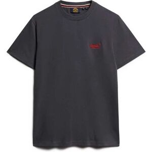 Superdry Essential Logo Embroidered Short Sleeve T-shirt Graphite Black / Fluro Red 2XL Men Superdry Essential Logo Embroidered Short Sleeve T-shirt Graphite Black / Fluro Red 2XL Men