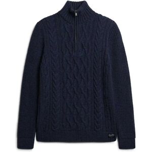 Superdry Jacob Cable Half Zip Sweater Indigo 2XL Men Superdry Jacob Cable Half Zip Sweater Indigo 2XL Men