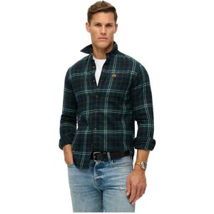 Superdry Lumber Long Sleeve Shirt Frontier Check Navy 2XL Men Superdry Lumber Long Sleeve Shirt Frontier Check Navy 2XL Men