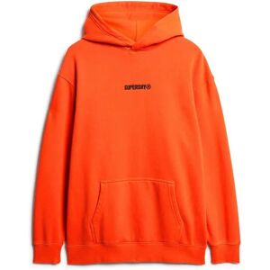 Superdry Micro Logo Graphic Loose Hoodie Bold Orange S Men Superdry Micro Logo Graphic Loose Hoodie Bold Orange S Men