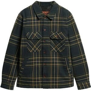 Superdry Surplus Check Quilt Overshirt Navy Check L Men Superdry Surplus Check Quilt Overshirt Navy Check L Men
