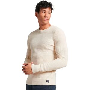 Superdry Textured Sweater Ecru Heather XL Men Superdry Textured Sweater Ecru Heather XL Men