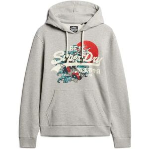 Superdry Tokyo Vl Graphic Hoodie Pumice Stone Beige Marl M Men Superdry Tokyo Vl Graphic Hoodie Pumice Stone Beige Marl M Men