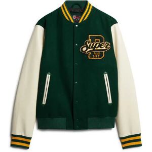 Superdry Varsity Wool Bomber Jacket Pine Green 2XL Men Superdry Varsity Wool Bomber Jacket Pine Green 2XL Men