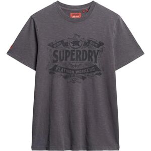 Superdry Workwear Script Graphic Short Sleeve T-shirt Dark Slate Grey Slub S Men Superdry Workwear Script Graphic Short Sleeve T-shirt Dark Slate Grey Slub S Men