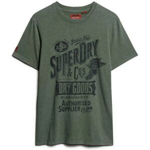 Superdry Workwear Script Graphic Short Sleeve T-shirt Laurel Khaki Slub L Men Superdry Workwear Script Graphic Short Sleeve T-shirt Laurel Khaki Slub L Men