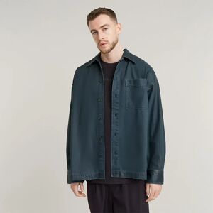 G-star Boxy Fit Overshirt Worn In Night Ocean Gd Cobler L Men G-star Boxy Fit Overshirt Worn In Night Ocean Gd Cobler L Men