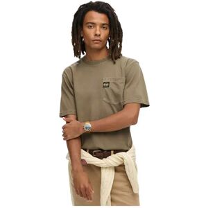 Superdry Contrast Stitch Pocket Short Sleeve T-shirt Washed Morel Brown XL Men Superdry Contrast Stitch Pocket Short Sleeve T-shirt Washed Morel Brown XL Men