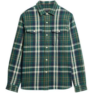 Superdry Merchant Heavy Checked Long Sleeve Shirt Merchant Check Green L Men Superdry Merchant Heavy Checked Long Sleeve Shirt Merchant Check Green L Men
