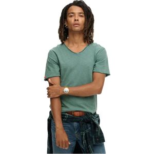 Superdry Raw Edge Slub V Short Sleeve T-shirt Drius Green 2XL Men Superdry Raw Edge Slub V Short Sleeve T-shirt Drius Green 2XL Men