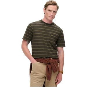 Superdry Textured Stripe Pocket Short Sleeve T-shirt Washed Beach Dark Green Stripe 2XL Men Superdry Textured Stripe Pocket Short Sleeve T-shirt Washed Beach Dark Green Stripe 2XL Men