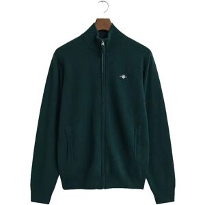 Gant Superfine Lambswool Full Zip Sweater Tartan Green 2XL Men Gant Superfine Lambswool Full Zip Sweater Tartan Green 2XL Men