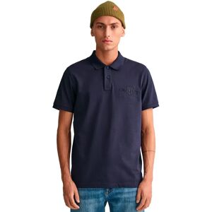 Gant Reg Tonal Shield Rugger Short Sleeve Polo Evening Blue XL Men Gant Reg Tonal Shield Rugger Short Sleeve Polo Evening Blue XL Men