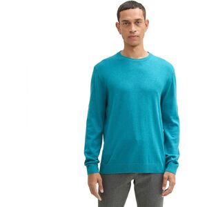 Tom Tailor 1039805 Basic Sweater Turquoise Blue Melange M Men Tom Tailor 1039805 Basic Sweater Turquoise Blue Melange M Men