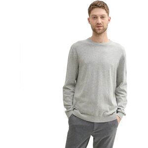 Tom Tailor 1039810 Basic Knit Sweater Bright Stone Grey Melange 3XL Men Tom Tailor 1039810 Basic Knit Sweater Bright Stone Grey Melange 3XL Men