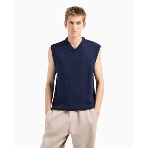 Armani Exchange 6dzm1g_zm1lz Knitted Vest Navy L Men Armani Exchange 6dzm1g_zm1lz Knitted Vest Navy L Men