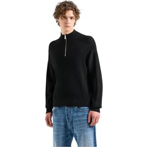 Armani Exchange 6dzm6l_zm5bz Half Zip Sweater Black L Men Armani Exchange 6dzm6l_zm5bz Half Zip Sweater Black L Men