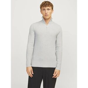 Jack & Jones Perfect Half Zip Sweater Light Grey Melange XS Men Jack & Jones Perfect Half Zip Sweater Light Grey Melange XS Men