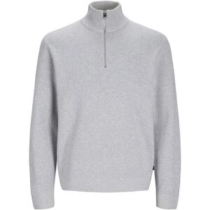 Jack & Jones Milano Stitch Half Zip Sweater Light Grey Melange XL Men Jack & Jones Milano Stitch Half Zip Sweater Light Grey Melange XL Men