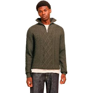 Jack & Jones North Half Zip Sweater Olive Night / Melange XL Men Jack & Jones North Half Zip Sweater Olive Night / Melange XL Men