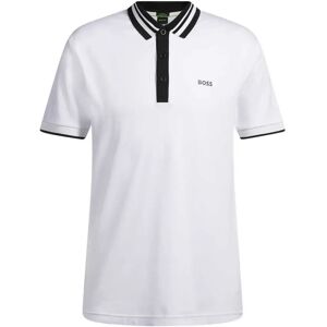 Boss Paule Tape Short Sleeve Polo White M Men Boss Paule Tape Short Sleeve Polo White M Men