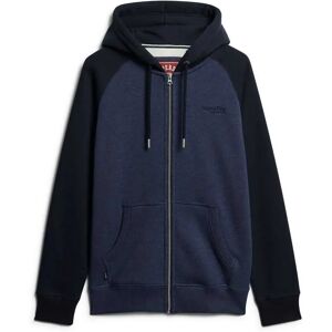 Superdry Essential Baseball Full Zip Sweatshirt Heritage Navy Marl / Eclipse Navy M Men Superdry Essential Baseball Full Zip Sweatshirt Heritage Navy Marl / Eclipse Navy M Men