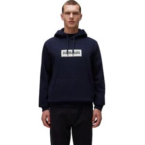 Napapijri Box Logo Hoodie Blue Marine S Men Napapijri Box Logo Hoodie Blue Marine S Men