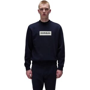Napapijri Box Logo Sweatshirt Blue Marine S Men Napapijri Box Logo Sweatshirt Blue Marine S Men