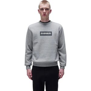 Napapijri Box Logo Sweatshirt Medium Grey Melange S Men Napapijri Box Logo Sweatshirt Medium Grey Melange S Men