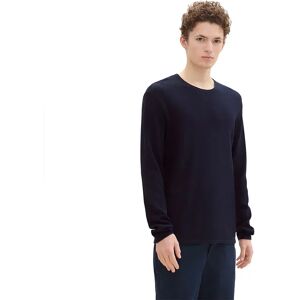 Tom Tailor Structured Roll Edge Knit Sweater Sky Captain Blue 2XL Men Tom Tailor Structured Roll Edge Knit Sweater Sky Captain Blue 2XL Men