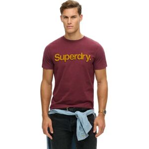 Superdry Classic Core Logo Shadow Short Sleeve T-shirt Port Red M Men Superdry Classic Core Logo Shadow Short Sleeve T-shirt Port Red M Men
