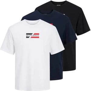 Jack & Jones Ecorp Graphic Short Sleeve T-shirt 3 Units Sky Captain / Black / White XS Men Jack & Jones Ecorp Graphic Short Sleeve T-shirt 3 Units Sky Captain / Black / White XS Men