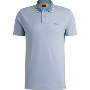 Boss Peoxfordnew 01 Short Sleeve Polo Open Blue L Men Boss Peoxfordnew 01 Short Sleeve Polo Open Blue L Men