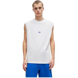Hugo Boss Navertz 01 Blue Sleeveless T-shirt White S Men Hugo Boss Navertz 01 Blue Sleeveless T-shirt White S Men