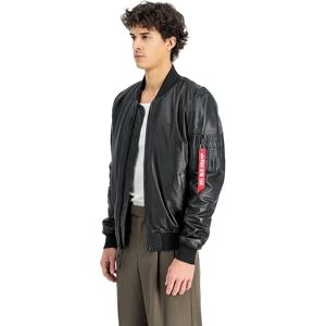Alpha Industries Ma-1 Leather Jacket Black L Men Alpha Industries Ma-1 Leather Jacket Black L Men