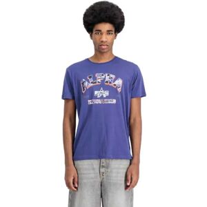 Alpha Industries College Camo Short Sleeve T-shirt Night Purple L Men Alpha Industries College Camo Short Sleeve T-shirt Night Purple L Men