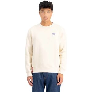 Alpha Industries Basic Small Logo Sweatshirt Vintage White L Men Alpha Industries Basic Small Logo Sweatshirt Vintage White L Men