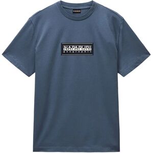 Napapijri Box Logo Short Sleeve T-shirt Stormy Weat M Men Napapijri Box Logo Short Sleeve T-shirt Stormy Weat M Men