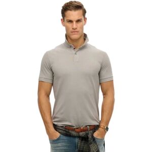 Superdry City Pique Short Sleeve Polo Dove Grey 2XL Men Superdry City Pique Short Sleeve Polo Dove Grey 2XL Men