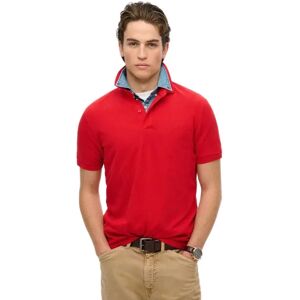 Superdry City Pique Short Sleeve Polo Risk Red 2XL Men Superdry City Pique Short Sleeve Polo Risk Red 2XL Men