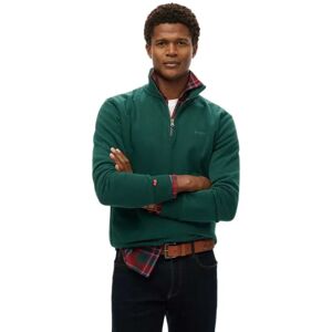 Superdry Essential Logo Henley Half Zip Sweatshirt Dark Pine Green 2XL Men Superdry Essential Logo Henley Half Zip Sweatshirt Dark Pine Green 2XL Men