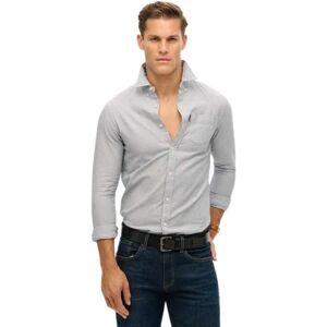 Superdry Essentials Oxford Long Sleeve Shirt Needle Ticking Stripe 2XL Men Superdry Essentials Oxford Long Sleeve Shirt Needle Ticking Stripe 2XL Men