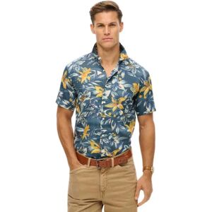Superdry Hawaiian Print Short Sleeve Shirt Tropical Flowers Blue Washed M Men Superdry Hawaiian Print Short Sleeve Shirt Tropical Flowers Blue Washed M Men