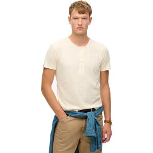 Superdry Merchant Grandad Short Sleeve T-shirt Oyster Cream M Men Superdry Merchant Grandad Short Sleeve T-shirt Oyster Cream M Men