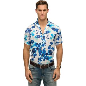 Superdry Print Short Sleeve Shirt Abstract Floral Wedgewood Blue 2XL Men Superdry Print Short Sleeve Shirt Abstract Floral Wedgewood Blue 2XL Men
