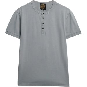 Superdry Slub Grandad Short Sleeve T-shirt Steel Grey 2XL Men Superdry Slub Grandad Short Sleeve T-shirt Steel Grey 2XL Men