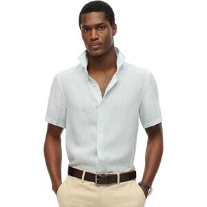 Superdry Vacation Linen Short Sleeve Shirt Sky Blue Ticking Linen 2XL Men Superdry Vacation Linen Short Sleeve Shirt Sky Blue Ticking Linen 2XL Men